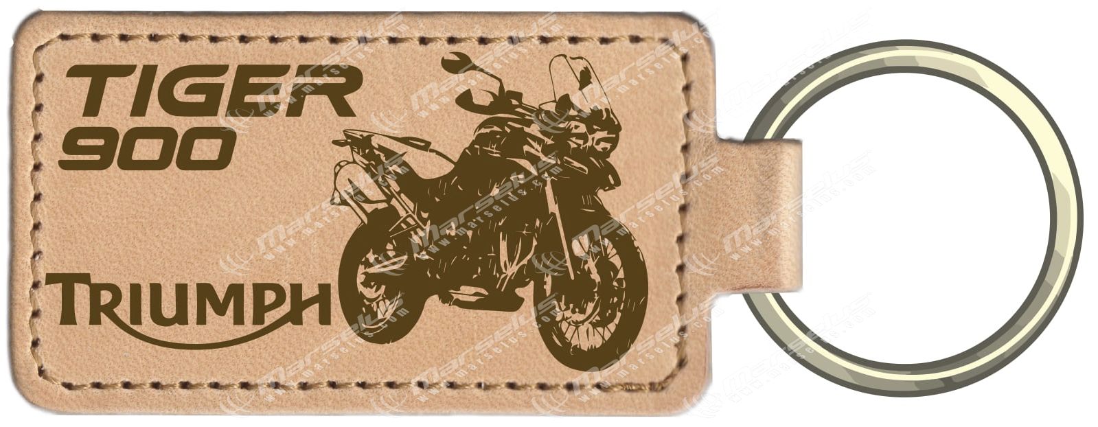 Marselus Keychain, genuine leather Triumph Tiger 900