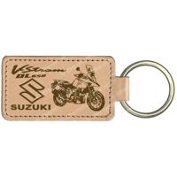 Keychain, genuine leather - Suzuki V-Strom 650